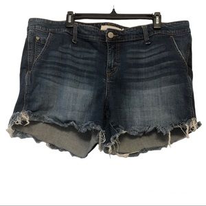 Torrid Dark Wash Cutoff Jean Shorts
